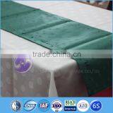 blue polyester jacquard laser cutting table runner