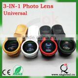 3 in 1 Fish Eye +macro +wide Angle Lens for Mobile Phone thumbnail-1