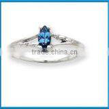 Factory price silver high polished blue topaz diamonds rings price