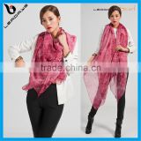 Over size lady fashion silk chiffon scarf wholesale