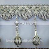 hot-sale new design wood ball tassel fringe trim lace