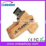 2016 Best Wooden Promotion Items, Bamboo Swivel Usb Stick 512MB-64GB thumbnail-1