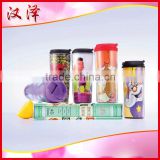 Manufacturers custom pluggable confetti double wall plastic cup accompanying advertising