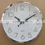 30cm Chrome Wall Clock thumbnail-1