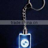 2016 AAA Quality Crystal Glass Keychain With Personal Logo