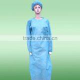 Surgical gown, sterile, reinforced, disposable nonwoven surgical gown