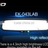 Bluetooth Rear View Mirror Built in Microphone Car Handsfree Kit Rear View Mirror Monitor thumbnail-2