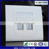 Factory wholesale RJ45 Keystone Jack Faceplates single double ports available