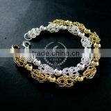 20cm Silver Plated Brass Faceted Round Beads Link Fashion DIY Bracelet Supplies 1900070 thumbnail-5