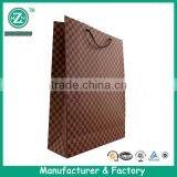 High Quality Grid Pattern Design Recycled Paper Bag thumbnail-1