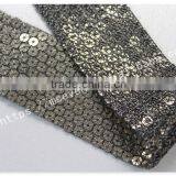 Hot Selling 4.2cm Width Bronze Embroidery Sequin Trim for Garment thumbnail-5