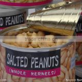 Chinese hot sale snack foods roasted salted peanut in tins