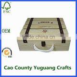 Wooden Vintage Vineyard 4 Wine Bottle Gift Storage Boxes thumbnail-2