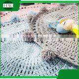 Wholesale Custom Soft Fiber Baby Kids Children Play Nursery Crochet Round Carpet Rug thumbnail-2