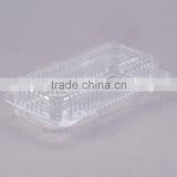 Duralock Clear Hinged Plastic Small Oblong Container, Clamshell Clear Take Out Food Box For Hotdog thumbnail-2