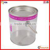 Gold Plated Fashion Design Transparent PVC Tin Boxes