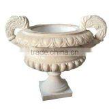 Hand Carved White Marble Flower Pots thumbnail-1