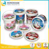 High Quality IML Yogurt Plastic Cup With Handle and Lid, Greek Yogurt Large Container thumbnail-1