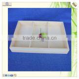 Modern Stylish Cuboid Grids Compartment Pine Wooden Plate Tray thumbnail-1