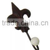 Metal Decorative WALL Hook With Ceramic Knob, Home Decoration Hooks, Metal Wall Art Hooks, European Style Hooks, Vintage Hooks thumbnail-1