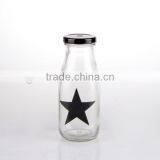 11oz Pentacle Decal Milk Bottle Glass Mason Jar With Lid thumbnail-4