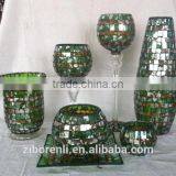 High Quality Mosaic Coloured Designer Glass Vase thumbnail-2