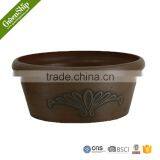 Antique Round Hand Carved Plastic Flower Pot thumbnail-3