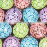 Vietnam Lacquer Coconut Shell Bowl / Mother of Pearl Inlaid Lacquer Bowl thumbnail-1