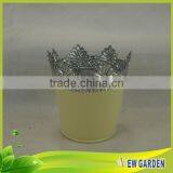 Fashionable Latest Design Beautiful Indoor Metal Artificial Flower Pot thumbnail-3