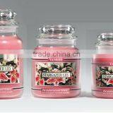 800ml 750ml 500ml 350ml Glass Storage Jar Airtight Canister Glass Candle Jar With Mushroom Lid thumbnail-2