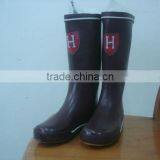 Women Patterned Rubber Rain Boots Flat Sole Outdoor Eco-friendly Rain Boots thumbnail-1