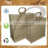 Cheap Price Hot Selling Laminated Jute Bag With Jute Handle for Promotion , Branding , Advaertisement , Gift , Shopping thumbnail-1