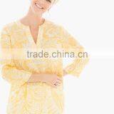 New Arrived Printed Stand Collar Front Button up Shirt thumbnail-1