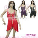 Sexy Stock Lingerie at Front Open With Satin Lingerie thumbnail-1