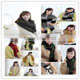 Promotional Cheap Price High Quality Popular Lovely Girl Winter Knitted Acrylic Head Scarf thumbnail-2