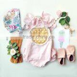 Lovely One Piece Clothes Pink Cotton Bubble Cotton Baby Rompers Wholesale thumbnail-1