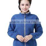 Customized Design Ladies Fashion Polar Fleece Zipper - Up Jacket With Left Embroidered Logo thumbnail-1