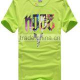 New Design Comfortable Short Sleeve Organic Cotton Casual T Shirt Heat Transfer Tees thumbnail-3