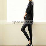EY0094L Autumn Winter New Women PU Stitching Leather Leggings for Women thumbnail-2
