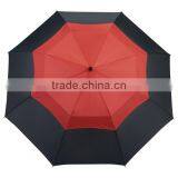 42" Color Pop Vented Windproof Umbrella - 42" Vented Pongee Canopy With Color Pop on Upper Canopy and Comes With Your Logo thumbnail-4