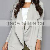 High Quality Latest Deisgn Knitted Fabric Fashion Mature Women Coat thumbnail-2