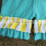 2016 New Baby Girls Yellow Strips Capri Set Outfits With Matching Necklace and Headband thumbnail-4