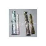 8mm - 24mm Silver / Gold Leather Wrist Watch Bands With Buckle, PU Lining 3.8mm Thickness Customzied thumbnail-1