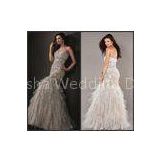 Mermaid Lace Sweetheart Wedding Dresses Ball Gowns Cascading Ruffles