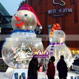 Transparent Lighting Creative Christmas Decoration Snowman With LED Light Inflatable thumbnail-1
