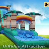 14ml Cliffhanger Inflatable Water Slide For Water Park