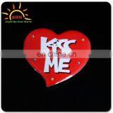 Forever Love Theme Flashing LED Decoration Heart Shaped Kiss me Pins