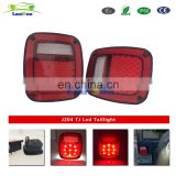 For Jeep TJ Replacement Tail Lights RED LENS w/ Bright Red LED's LED License Plate Lights J204