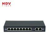 IEEE802.3at or IEEE802.3af Output 48-55V DC 10/100M Ethernet POE Switch 8 Port