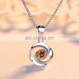 Wholesale Jewellery Making Supplies Jewelry White Gold Rhodium Plated Charm Pendant 925 Sterling Silver Necklace thumbnail-6